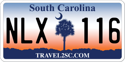SC license plate NLX116