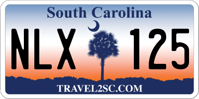 SC license plate NLX125