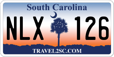 SC license plate NLX126