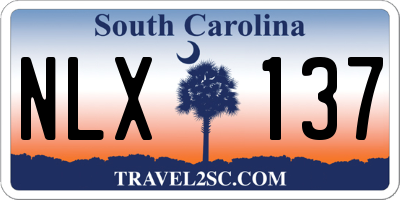 SC license plate NLX137