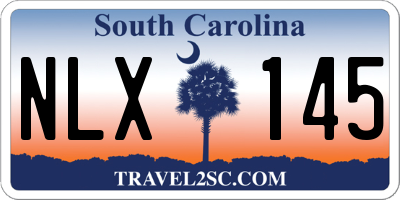SC license plate NLX145