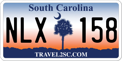 SC license plate NLX158