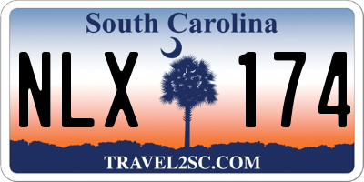 SC license plate NLX174