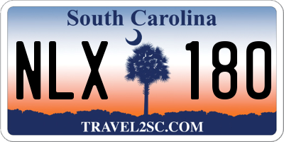 SC license plate NLX180