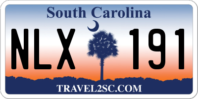 SC license plate NLX191