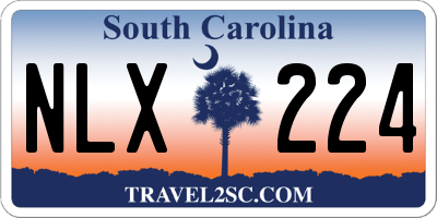 SC license plate NLX224