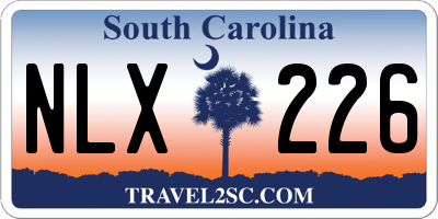 SC license plate NLX226