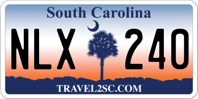 SC license plate NLX240