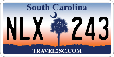 SC license plate NLX243