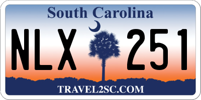 SC license plate NLX251