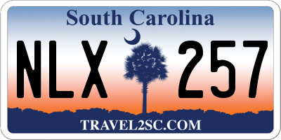 SC license plate NLX257
