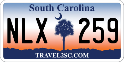 SC license plate NLX259