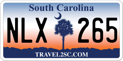 SC license plate NLX265