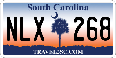 SC license plate NLX268
