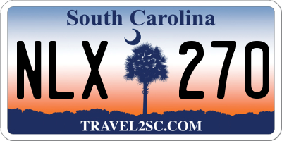 SC license plate NLX270
