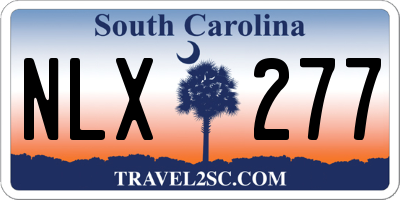 SC license plate NLX277