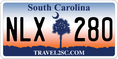 SC license plate NLX280