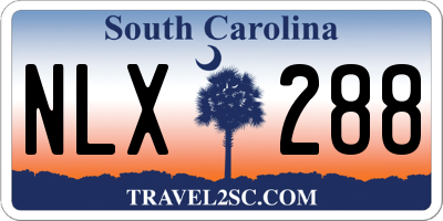 SC license plate NLX288