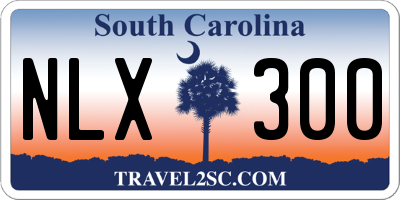 SC license plate NLX300