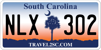 SC license plate NLX302