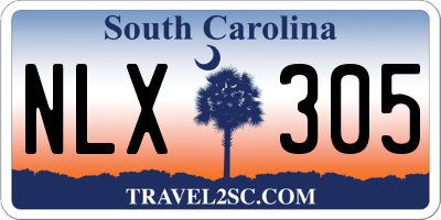 SC license plate NLX305