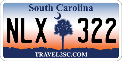 SC license plate NLX322