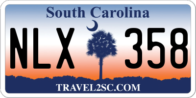 SC license plate NLX358
