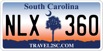 SC license plate NLX360