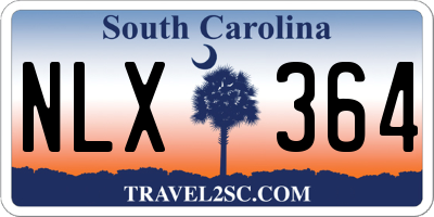 SC license plate NLX364