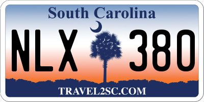 SC license plate NLX380