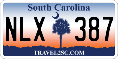 SC license plate NLX387