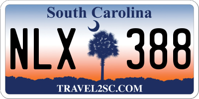SC license plate NLX388