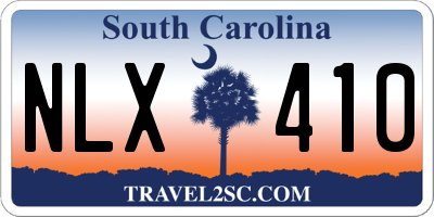 SC license plate NLX410