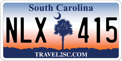 SC license plate NLX415