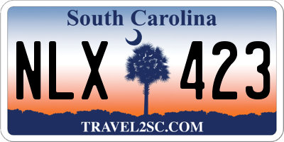 SC license plate NLX423