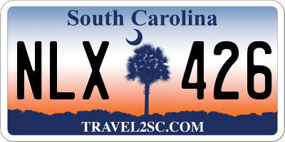 SC license plate NLX426