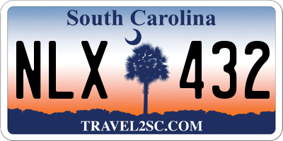 SC license plate NLX432