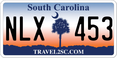 SC license plate NLX453