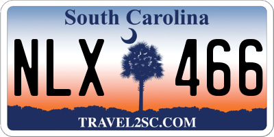 SC license plate NLX466