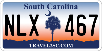 SC license plate NLX467