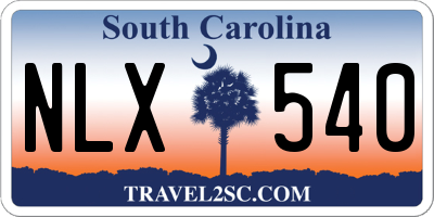 SC license plate NLX540