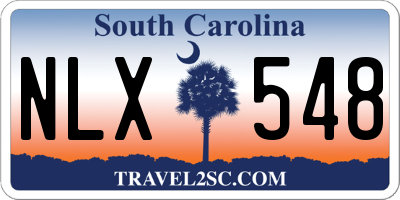 SC license plate NLX548