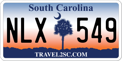 SC license plate NLX549