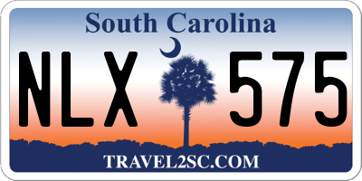 SC license plate NLX575