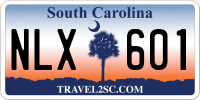 SC license plate NLX601