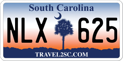 SC license plate NLX625