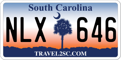 SC license plate NLX646