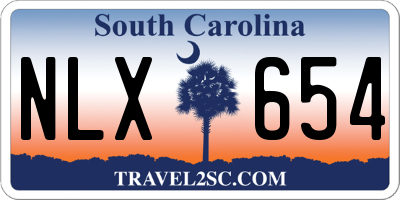 SC license plate NLX654