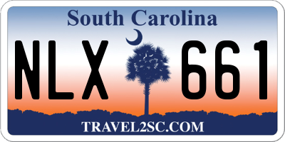 SC license plate NLX661
