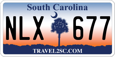 SC license plate NLX677
